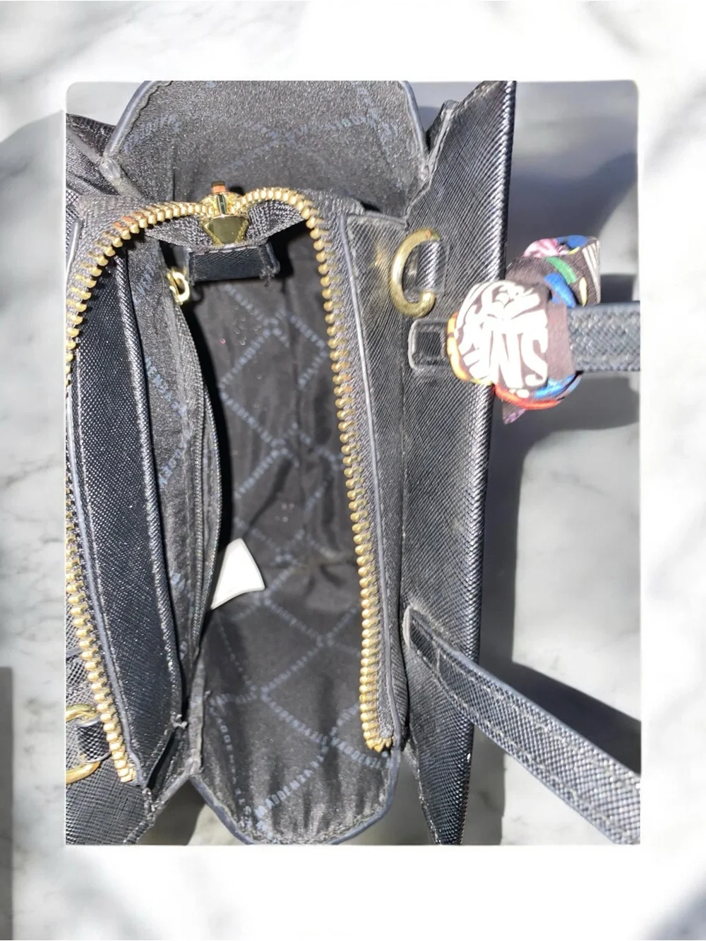 Steve Madden Black Mini Structured Satchel Crossbody Bag